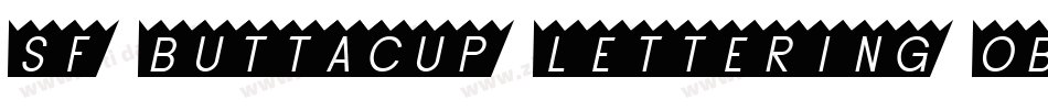 SF Buttacup Lettering Oblique字体转换